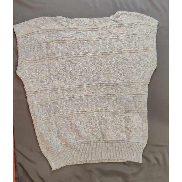 Vintage Empire Knitwear Company Knitted Sweater Vest Light Blue Medium - Picture 2 of 5